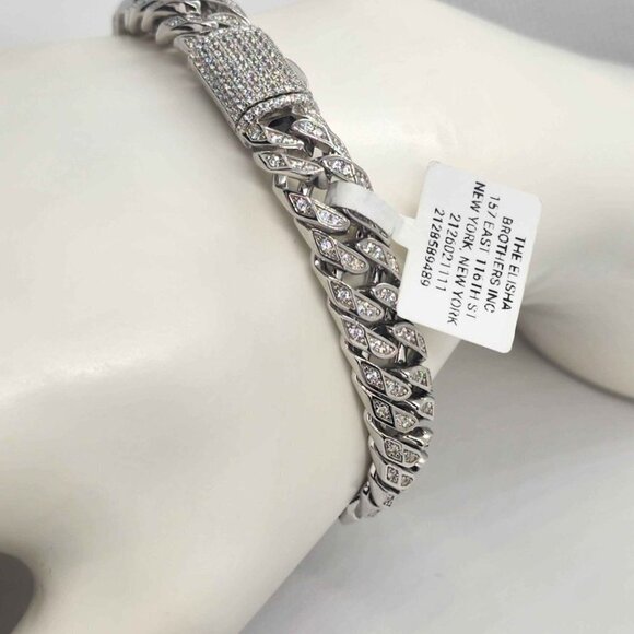 Brand New   Sterling Silver 925 Cuban link style  Bracelet - Picture 3 of 4